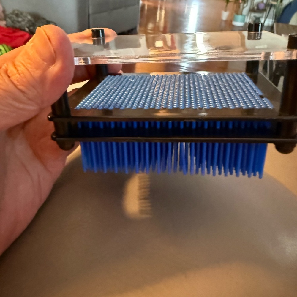 Blue and Black Needle Fidget Toy